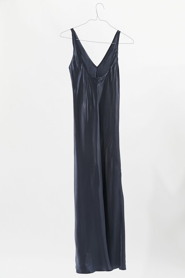 white linen dress open back Backless long milky White dress