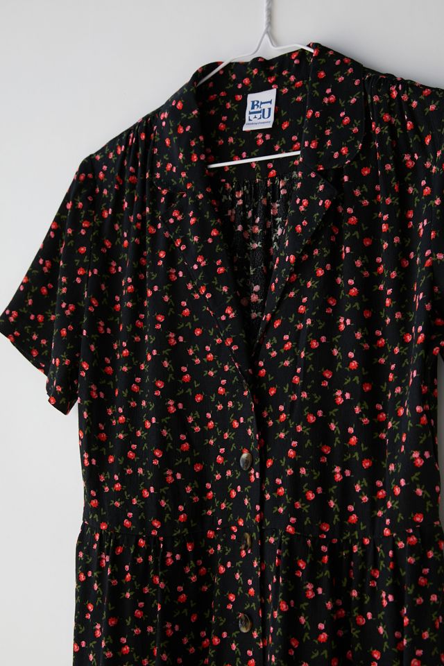 UO Mila V-Neck Midi Shirt Dress | Urban Outfitters