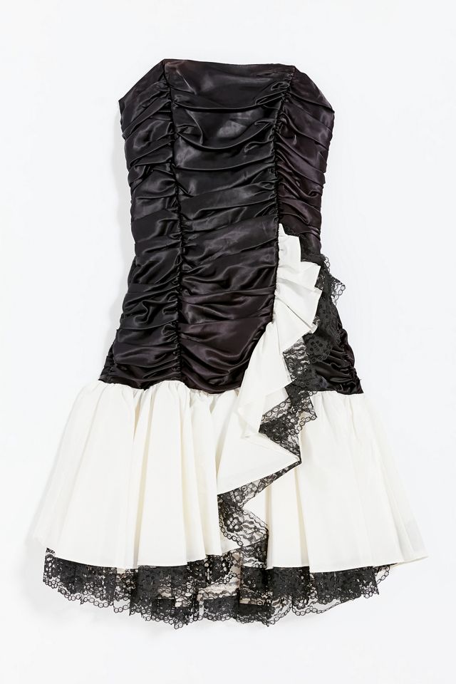 strapless open back dress DOLLY High End Retro Style Sleeveless Ruffle Slim Fit Midi Church Dres   GOOD GIRL REBEL