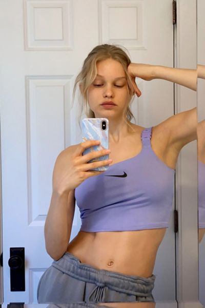 Nike One-Shoulder Buckle Cropped Top 