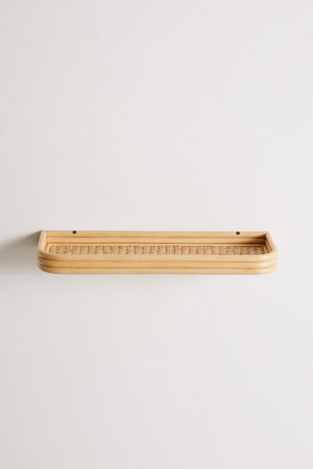 Ria Rattan Floating Wall Shelf #1