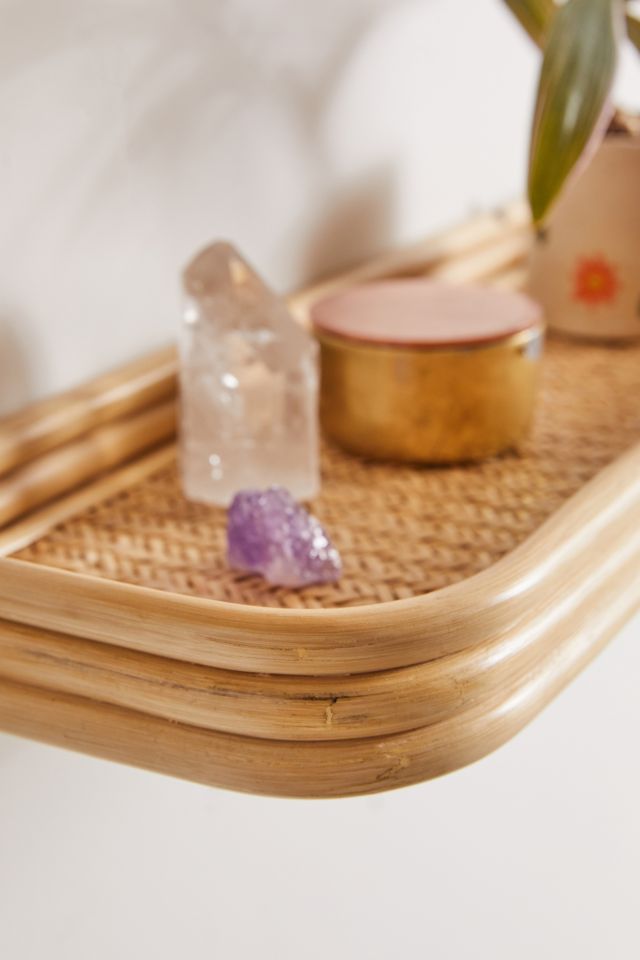 Ria Rattan Floating Wall Shelf #3