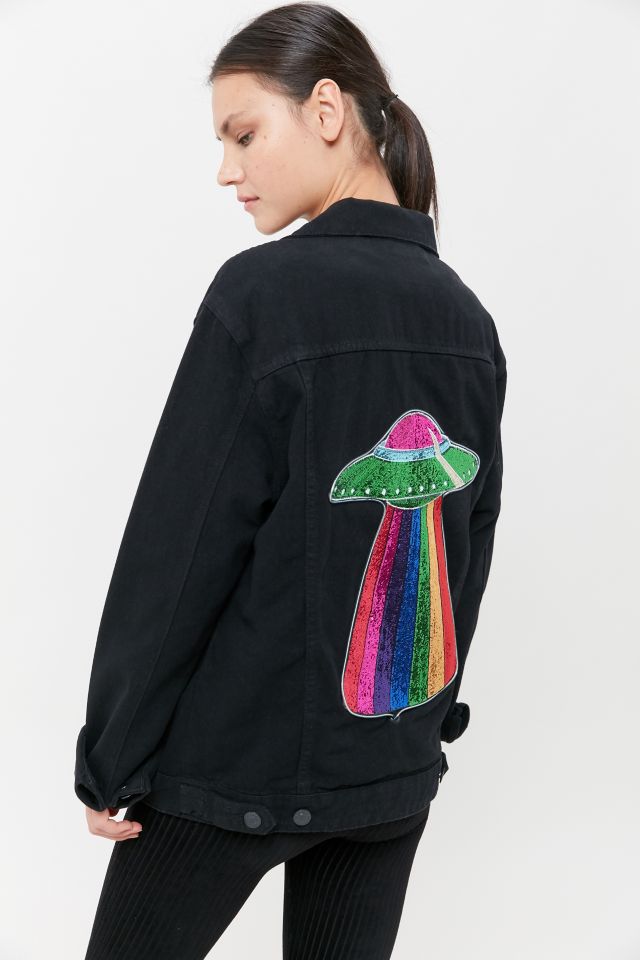 The Neon Muse The Extra Terrestrial Light Up Denim Jacket Urban Outfitters Canada