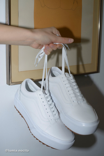 vans leather old skool stacked