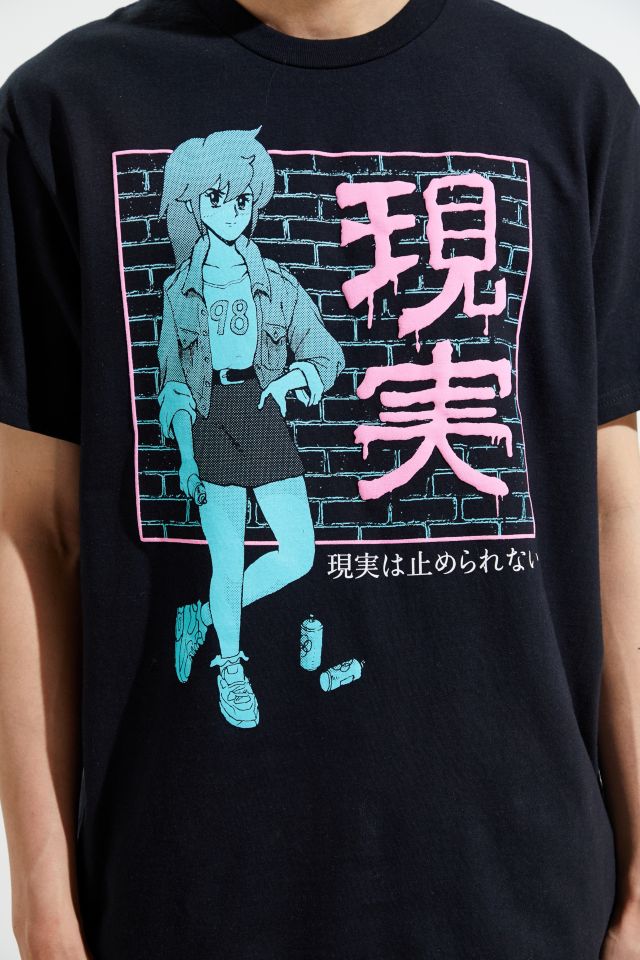 Anime Graffiti Puff Print Tee #5