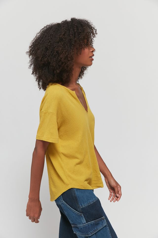 BDG Jamie Split Neck Basic Tee #3