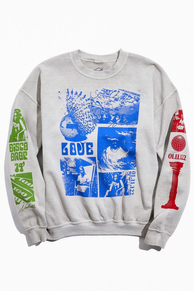Collage Overdyed Crew Neck Sweatshirt  