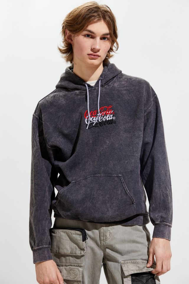 Coca Cola Embroidered Overdyed Hoodie Sweatshirt  #1