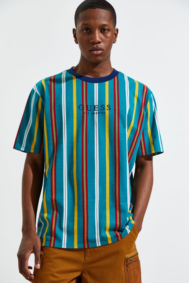GUESS Teal Party Stripe Tee #1