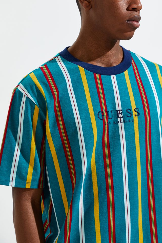 GUESS Teal Party Stripe Tee #3