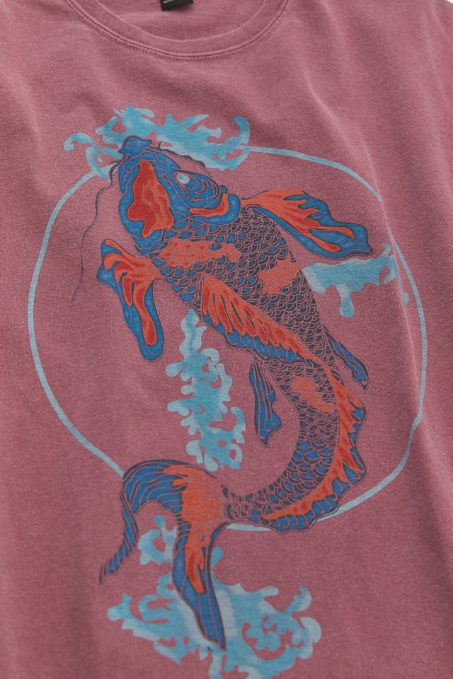 koi fish overdyed t shirt dress Koi Fish Overdyed T-Shirt Dress