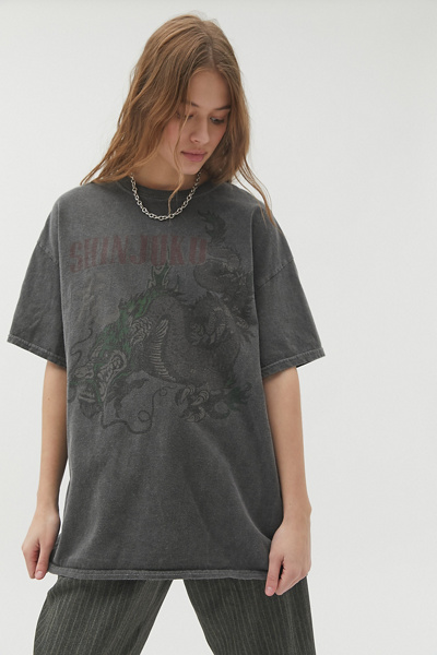 Dragon Print Washed-Out Baby T-shirt main image 1