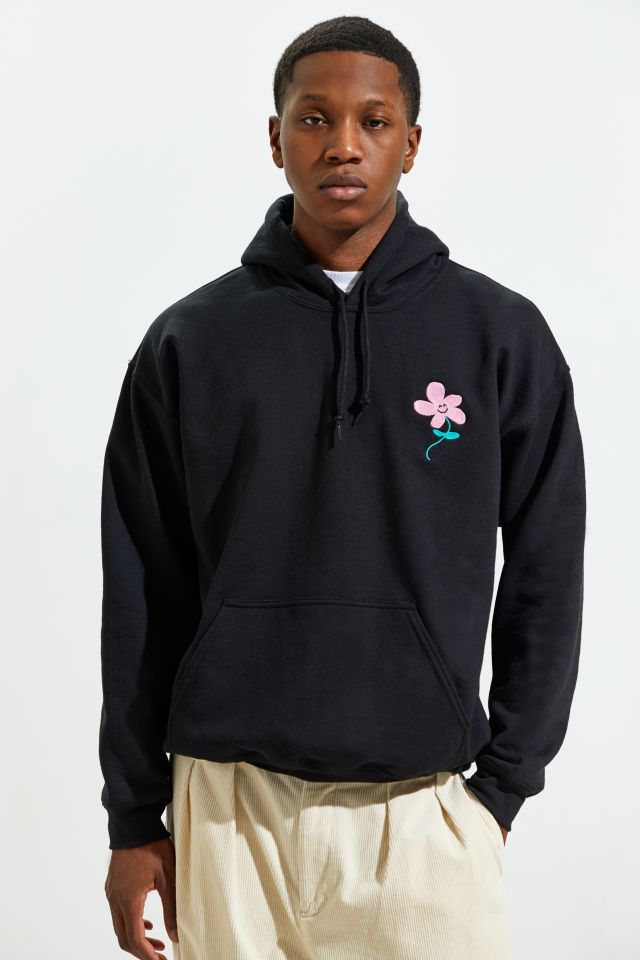 Embroidered Flower Hoodie Sweatshirt   #1