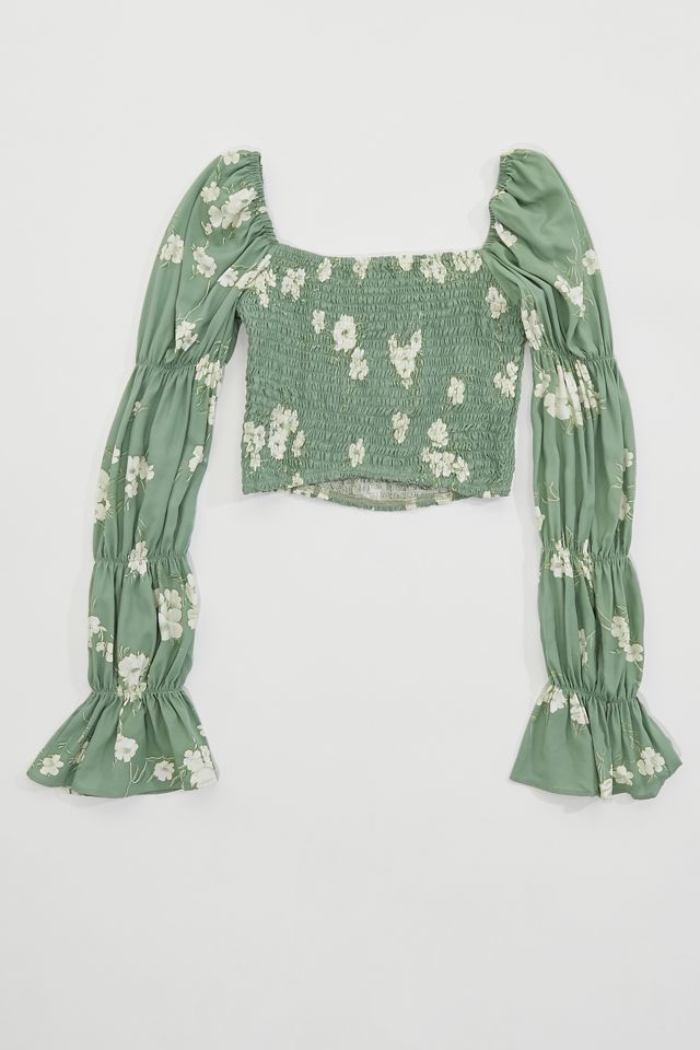 Motel Velina Floral Smocked Top #1