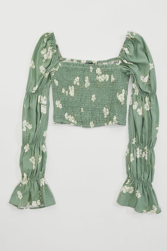 Motel Velina Floral Smocked Top #3