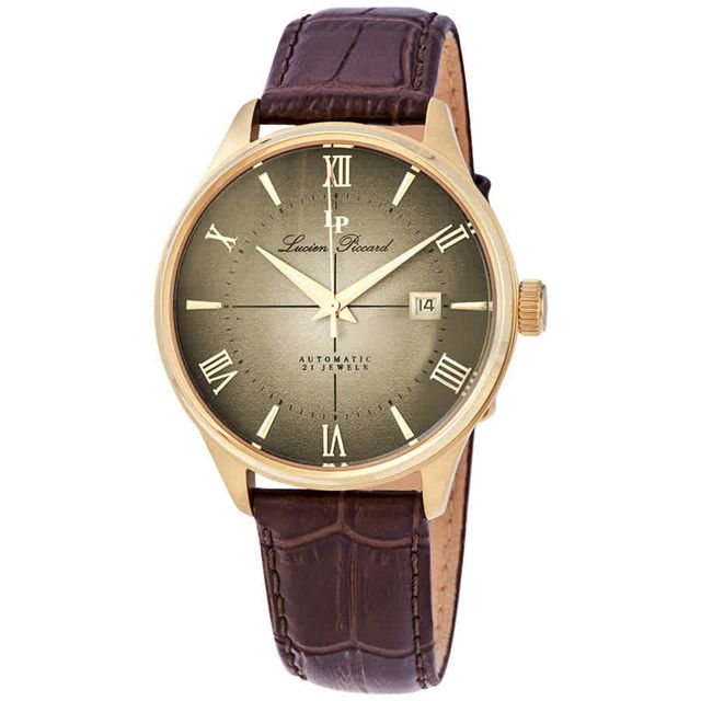 Lucien Piccard Automatic Gold Dial Men's Watch LP-1881A-YG-016