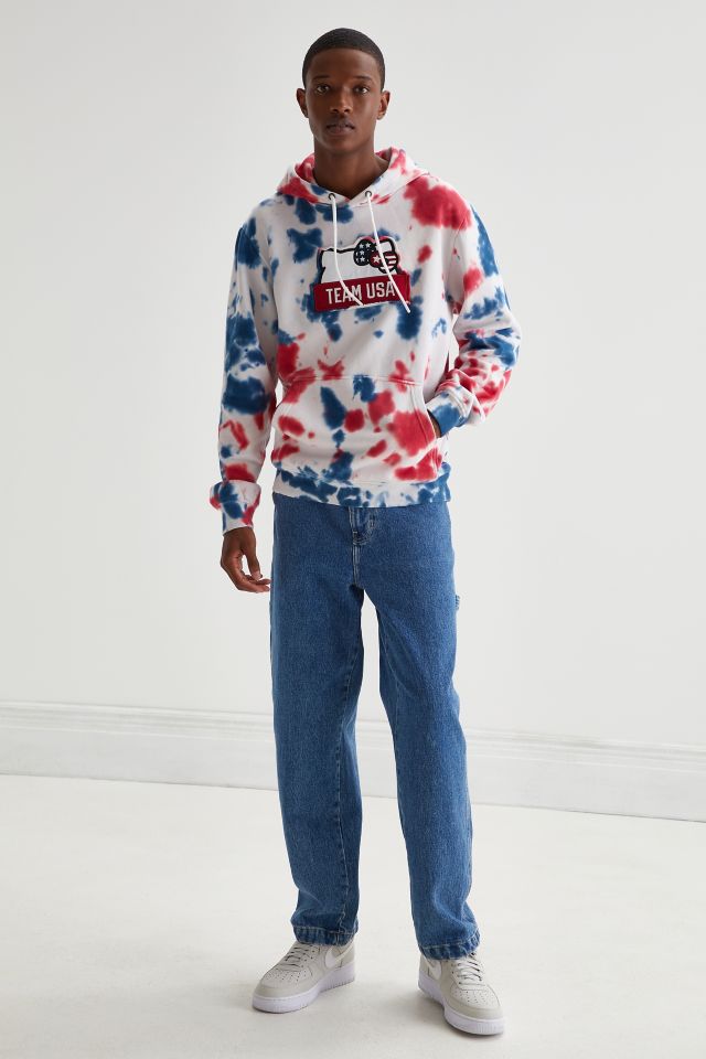 Hello Kitty X Team USA Tie-Dye Hoodie Sweatshirt #1