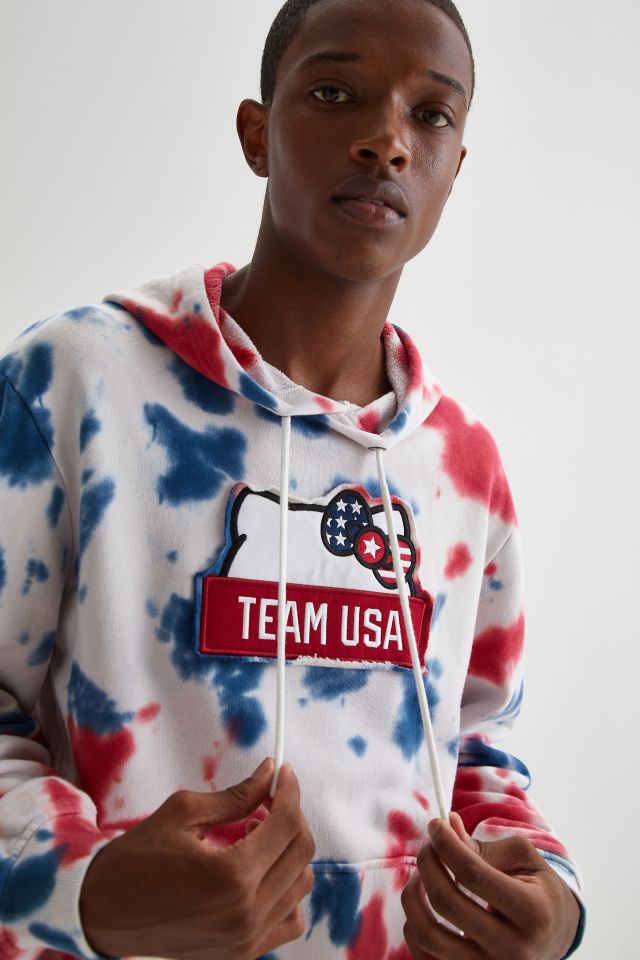 Hello Kitty X Team USA Tie-Dye Hoodie Sweatshirt #3