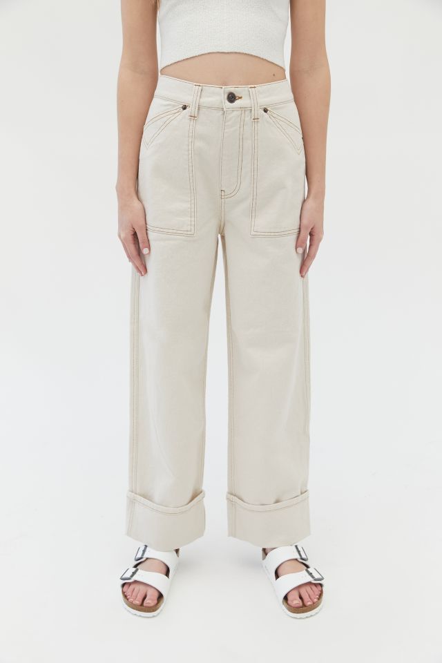 BDG Carter Deep Cuff Carpenter Jean – Ivory Denim #2