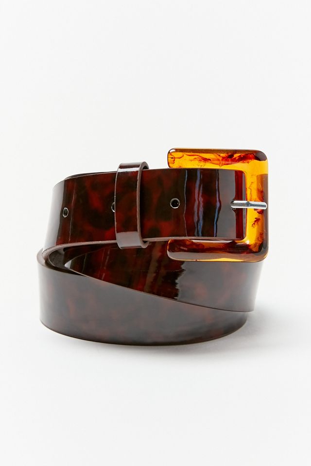 Blaire Tortoise Shell Square Buckle Belt | Urban Outfitters Canada