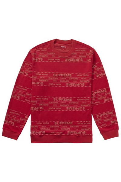 Supreme Metallic Jacquard Crewneck | Urban Outfitters 