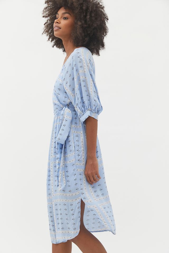 UO Joey Surplice Faux Wrap Midi Dress #2