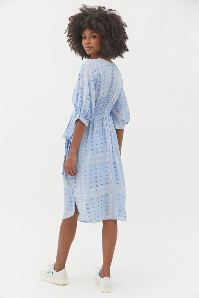 UO Joey Surplice Faux Wrap Midi Dress #4