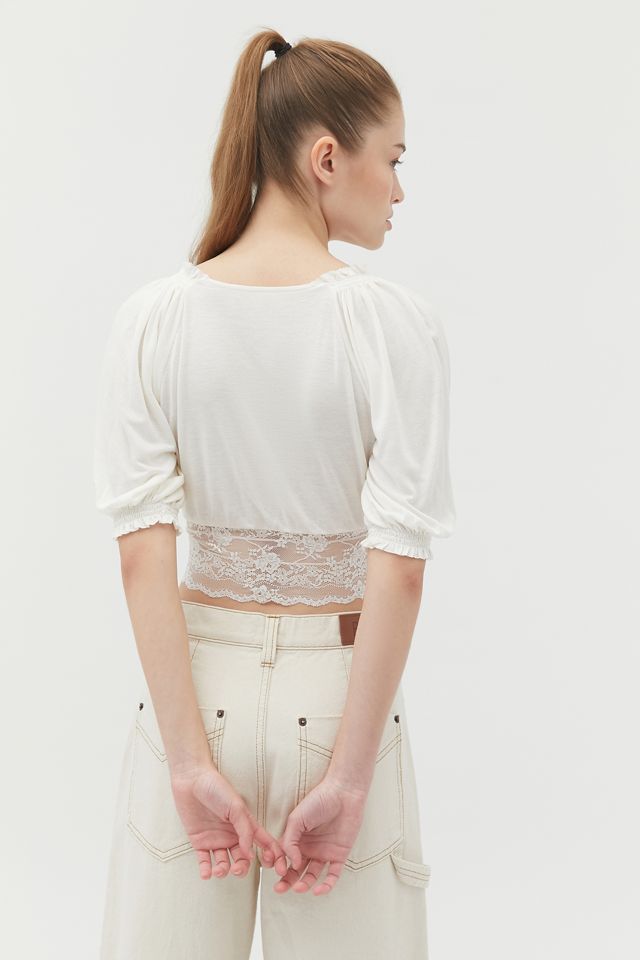 UO Samara Plunging Surplice Cropped Top #2