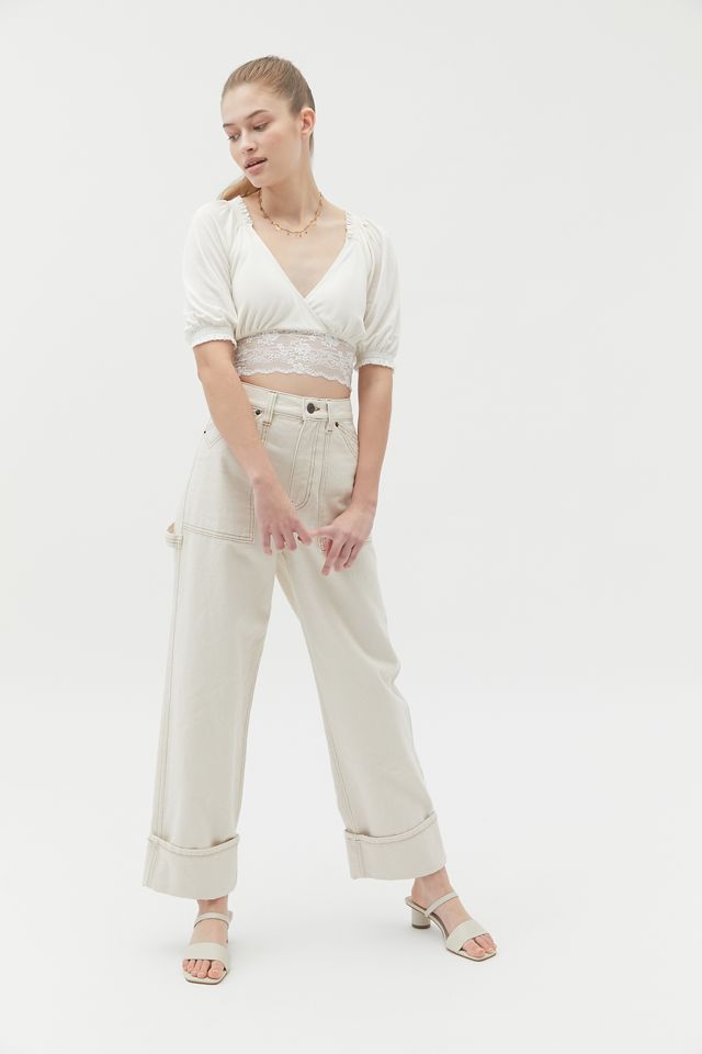 UO Samara Plunging Surplice Cropped Top #3