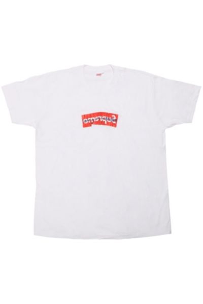 Tシャツ・カットソー Supreme Paris Box Logo Tee White 2016 SS 16 Supreme Comme des Garcons SHIRT Split Box Logo Tee White | eBay