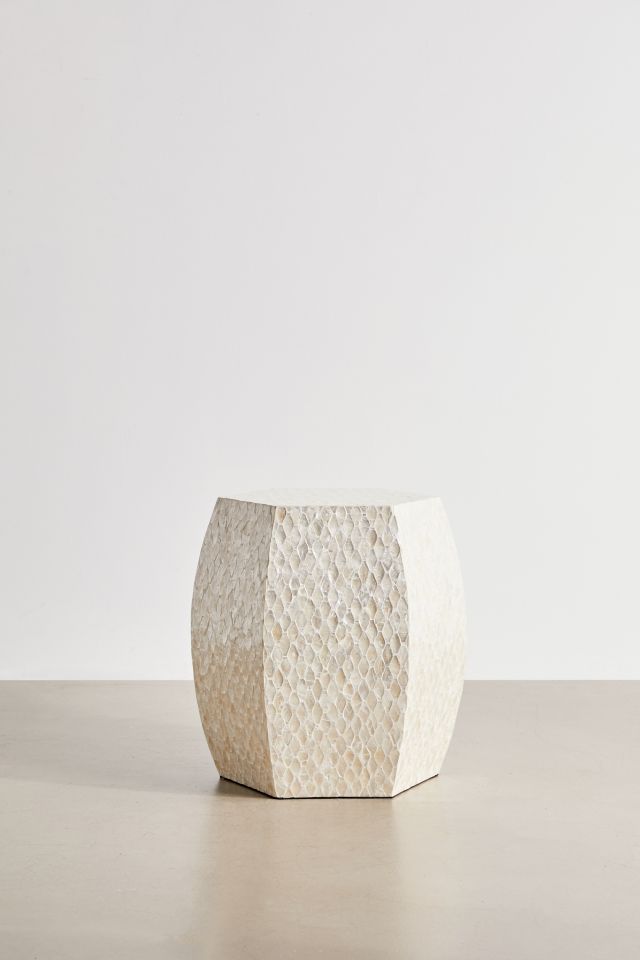 Hexagon Capiz Side Table #1