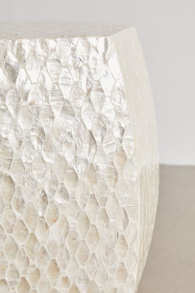 Hexagon Capiz Side Table #3
