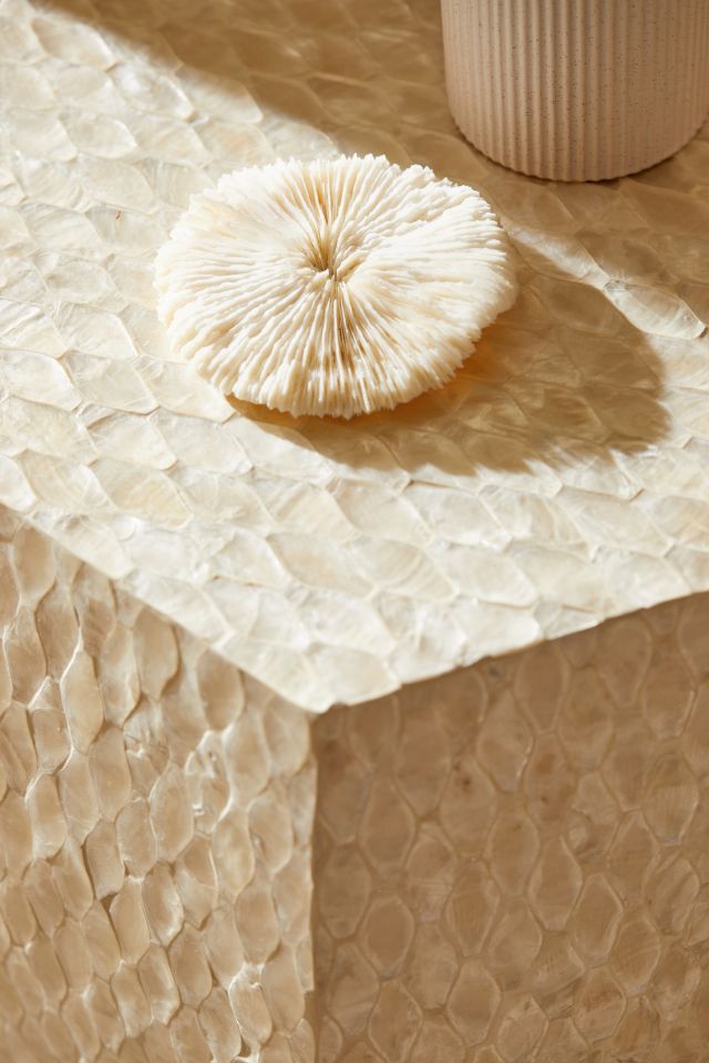 Hexagon Capiz Side Table #4