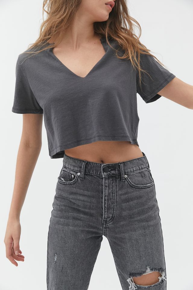 BDG Arcadian Notch Neck Cropped Tee #2