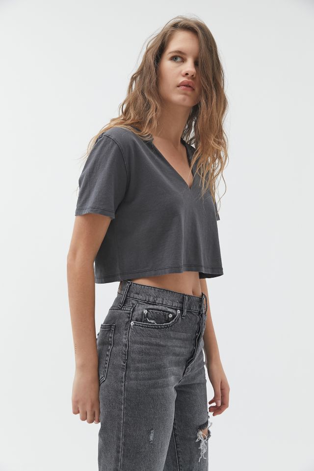 BDG Arcadian Notch Neck Cropped Tee #3