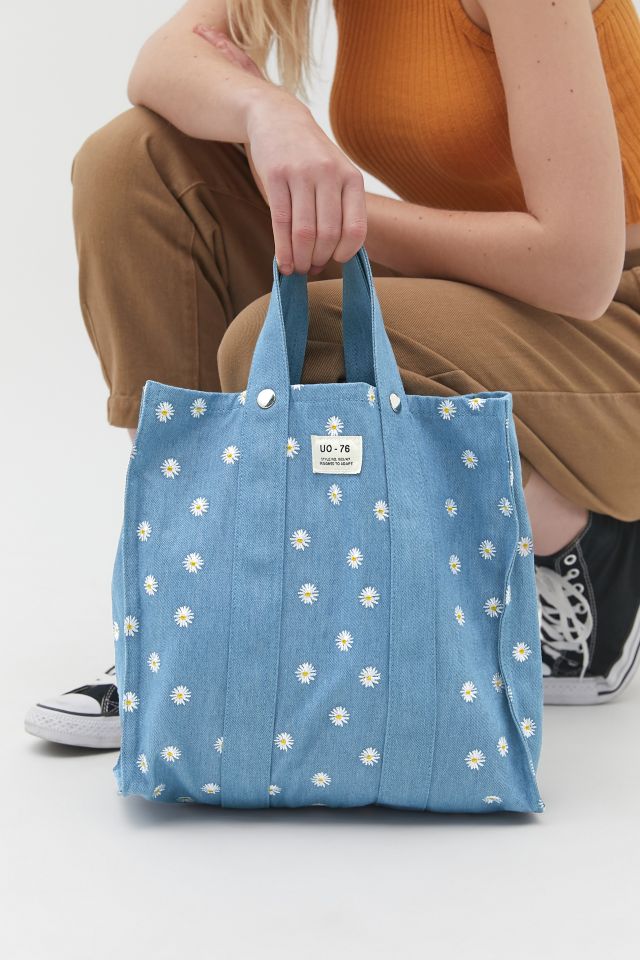 UO Embroidered Canvas Tote Bag