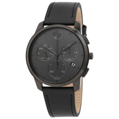 Movado Bold Thin Chronograph Quartz Black Dial Men's Watch 3600632