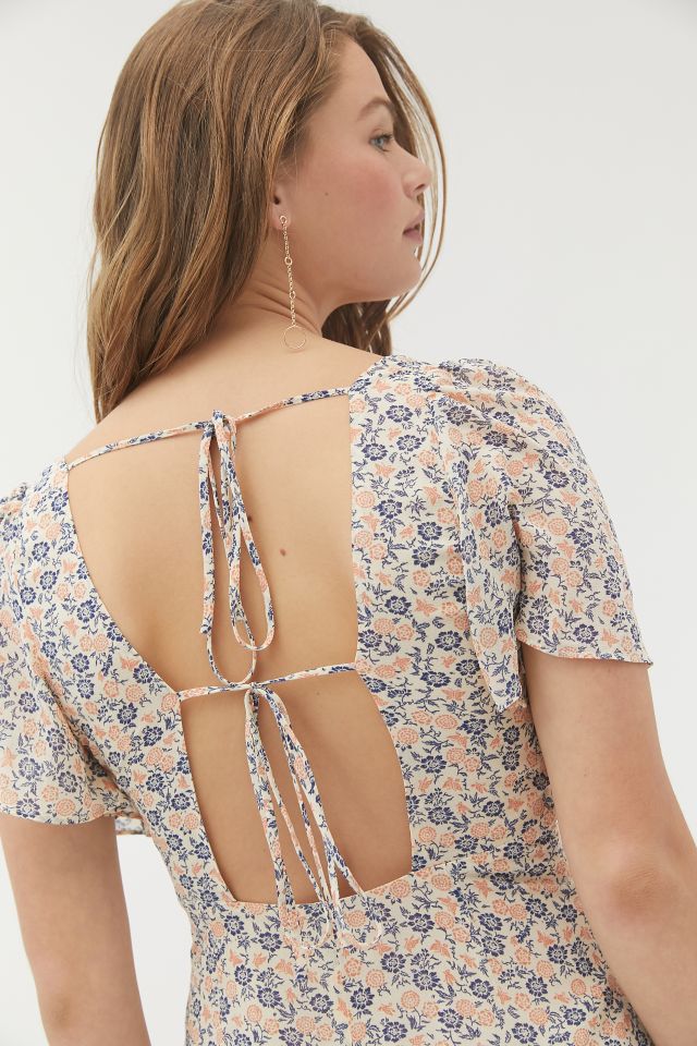 UO Spring Shower Chiffon Tie-Back Mini Dress #3