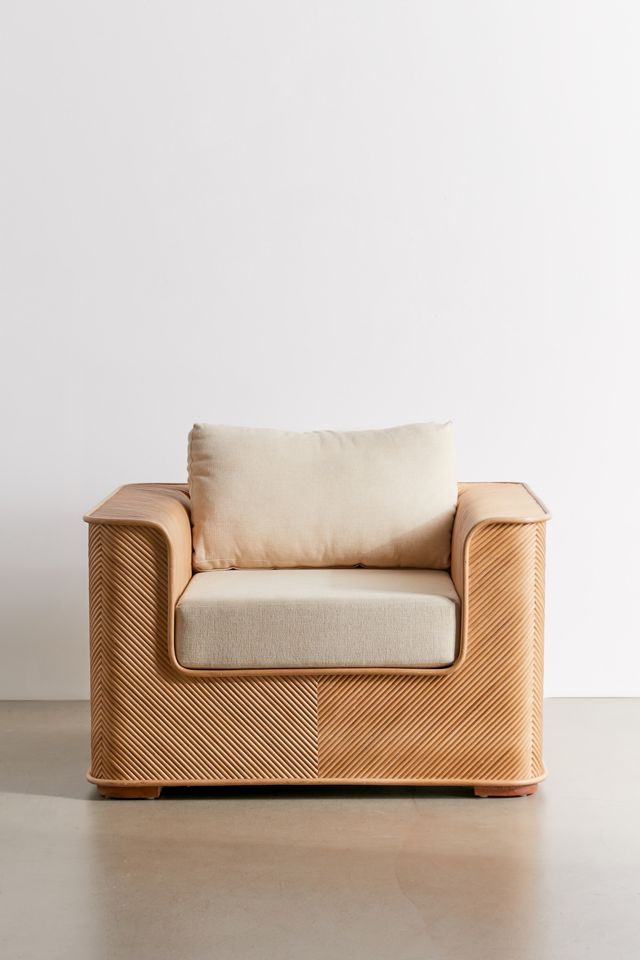 Ria Split Reed Upholstered Chair #1