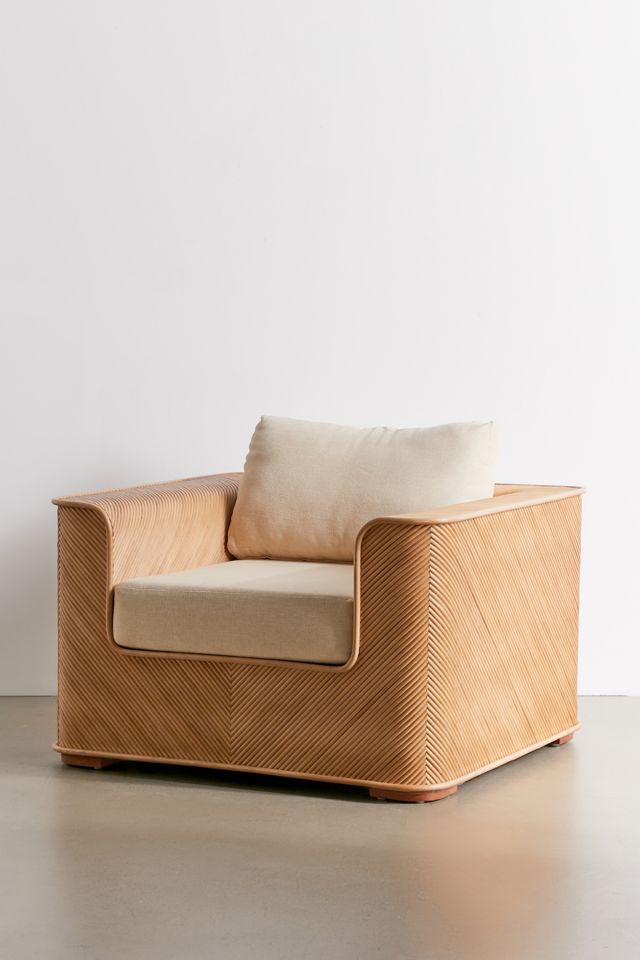 Ria Split Reed Upholstered Chair #2