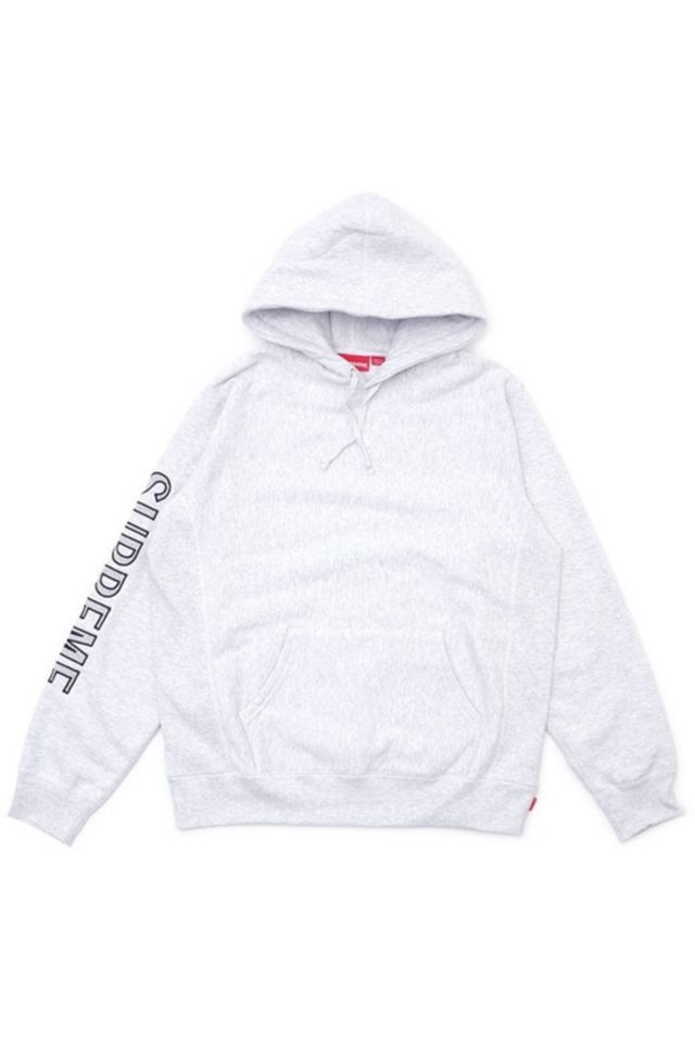 Sleeve embroidery hooded sweatshirt online