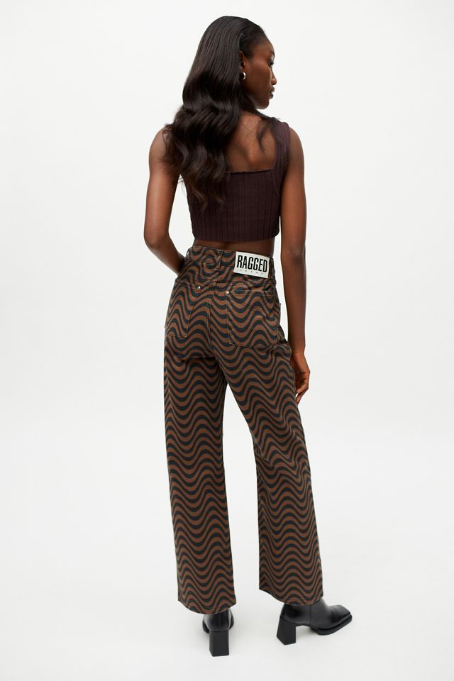 The Ragged Priest Wave Printed Jean | Urban Outfitters