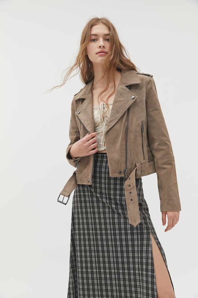 BLANKNYC Slate Leather Moto Jacket | Urban Outfitters Canada
