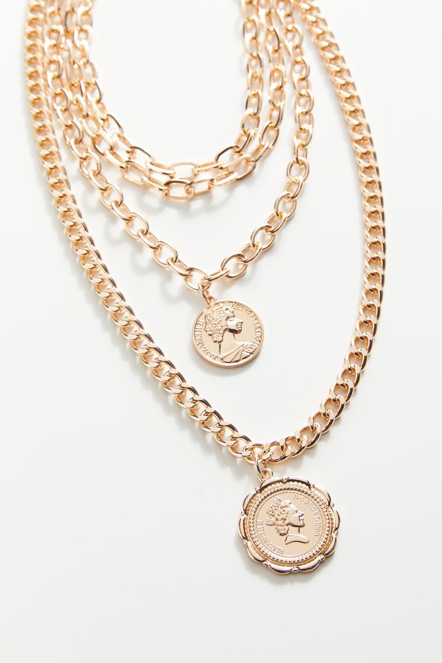Chunky Coin Layer Necklace #1