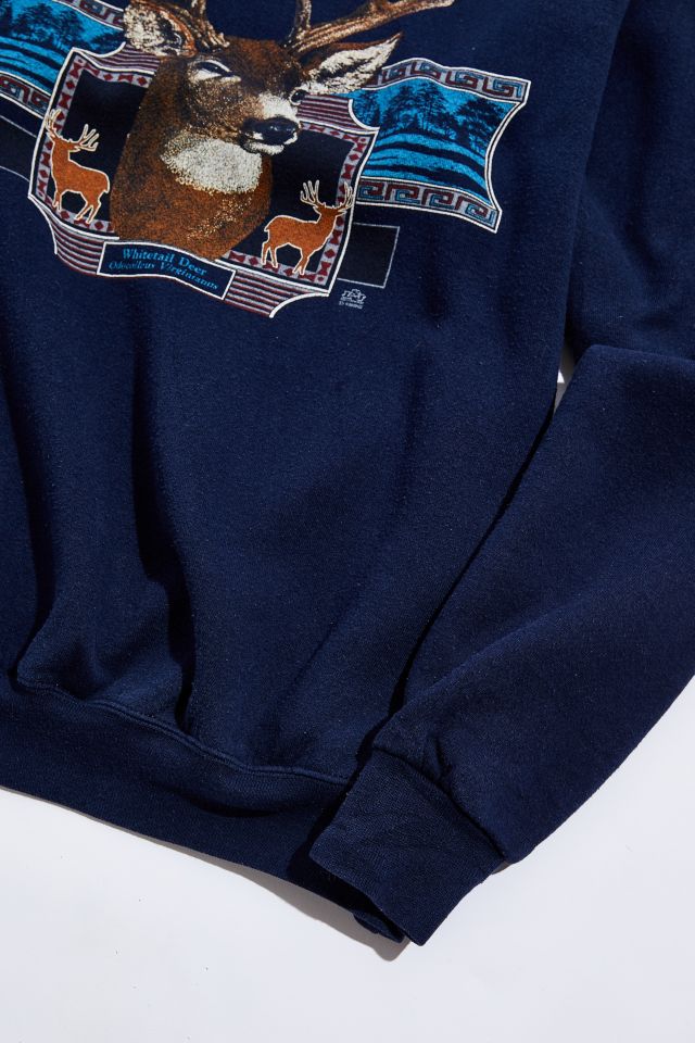 Vintage Deer Crew Neck Sweatshirt #1