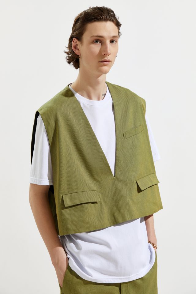 JieDa Open Neck Short Vest