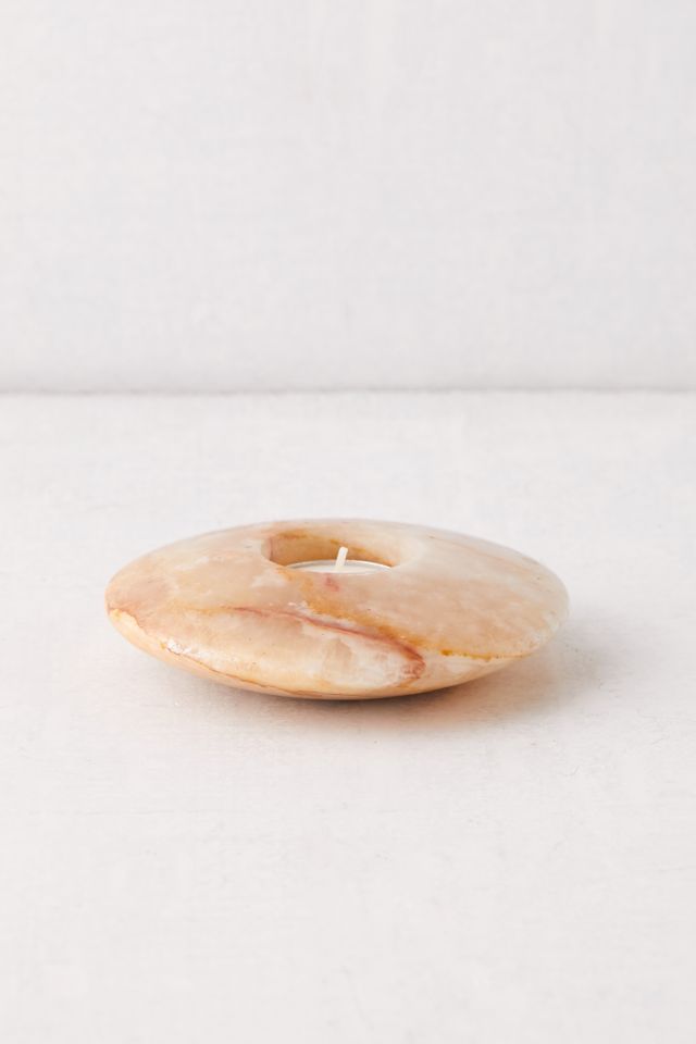 Urban Renewal Vintage Onyx Saucer Tea Light Candle Holder #1
