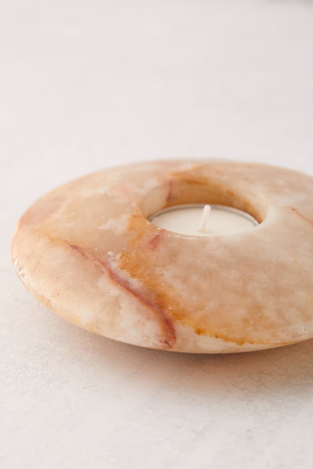 Urban Renewal Vintage Onyx Saucer Tea Light Candle Holder #2