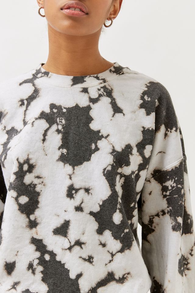 Urban Renewal Remade Monochrome Tie Dye Crew Neck Sweatshirt