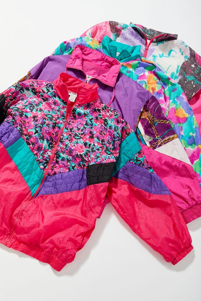 Urban Renewal Vintage Printed Windbreaker Jacket   #1